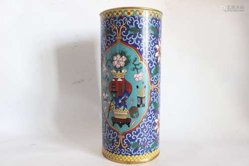 Chinese Cloisonne Brush Pot