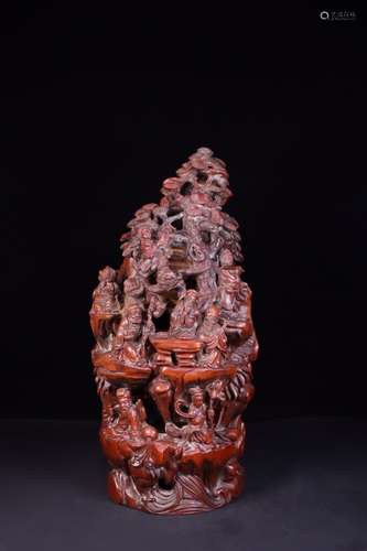 Chinese Root Carved Eight Immortals