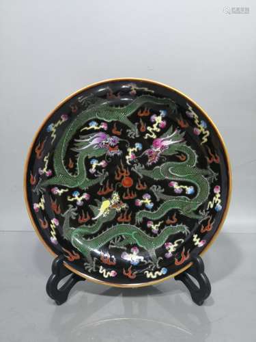 Chinese Famille Rose Porcelain Plate,Mark