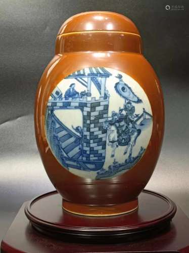 Chinese Glazed Porcelain Lid Jar