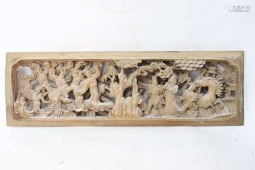 Chinese Wood Carved Panel