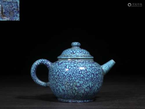 Chinese Lujun Glazed Zisha Teapot ,Mark