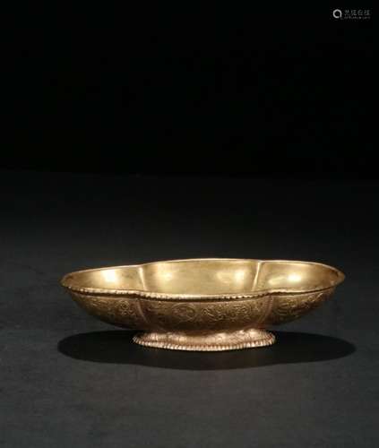 Chinese Gilt Bronze Cup