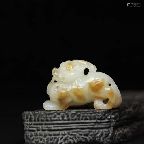 Chinese Jade Carved Beast