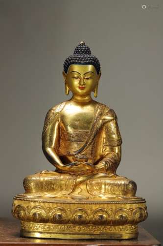 Chinese Gilt Bronze Buddha