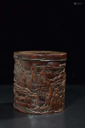 Chinese Bamboo Carved Brushpot