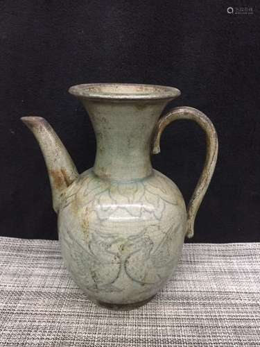 Chinese Celadon-Glazed Porcelain Ewer