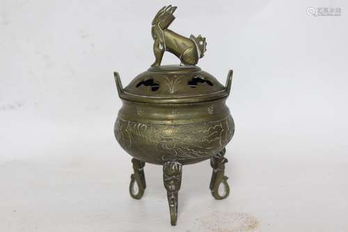 Chinese Metal Tripod Censer