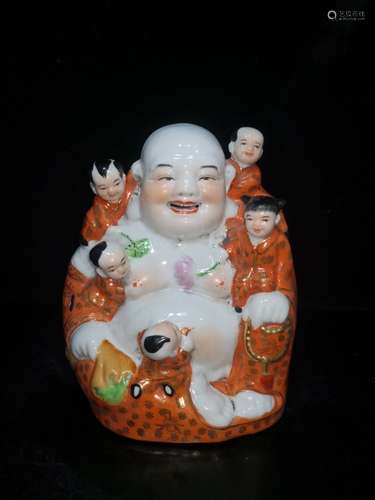 Chinese Famille rose Porcelain Buddha