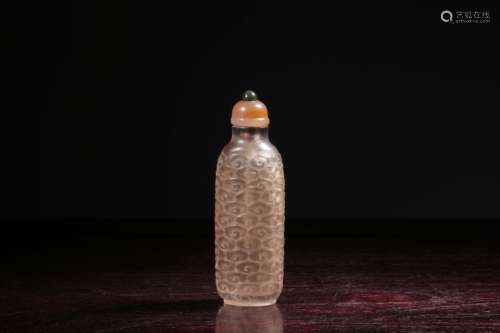 Chinese Natural Crystal Snuff Bottle