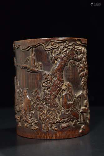 Chinese Bamboo Carved Brushpot