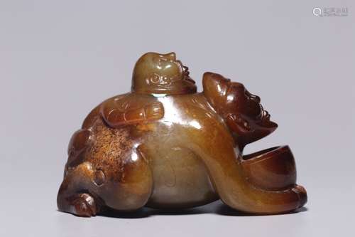 Chinese Hetian Jade Carved Figural