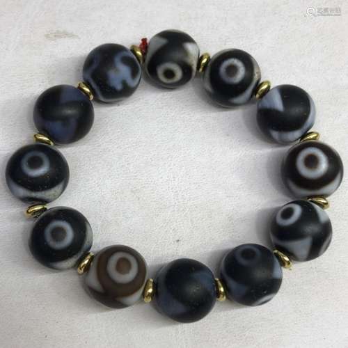 Chinese Agate Beads Bracelet