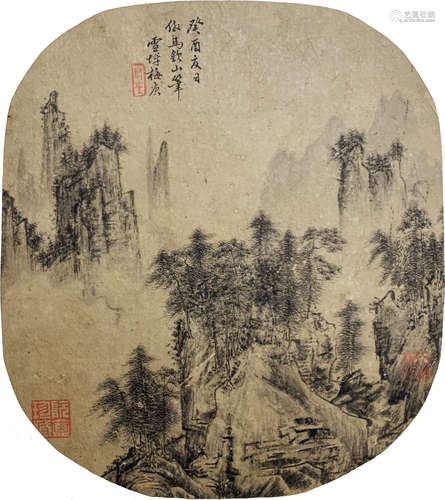 梅庚 1640-1716 仿马钦山笔