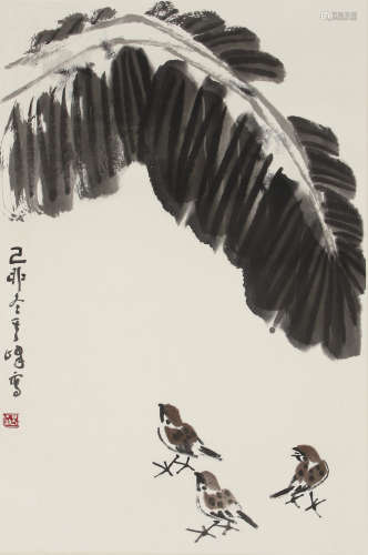 孙其峰 b.1920 芭蕉麻雀