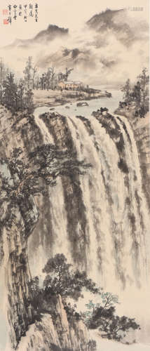 黄君璧 1898-1991 秋山观瀑