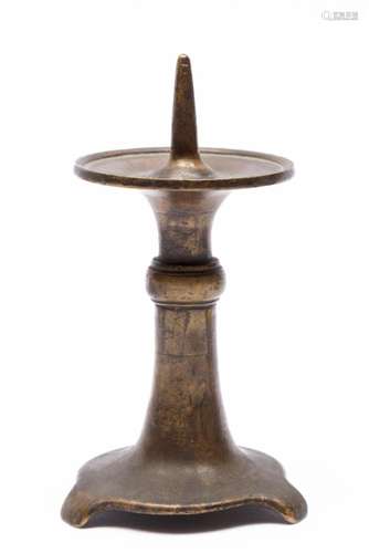 A Netherlandish copper alloy pricket candlestick