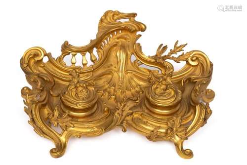 A French ormolu ink stand