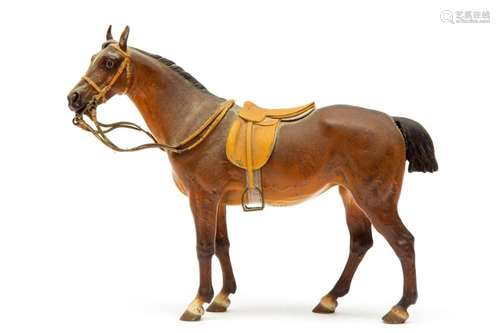 A Bergman Vienna cold painted bronze horse figure