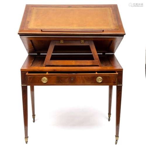 A Directoire ormolu-mounted and brass-banded mahogany and ch...