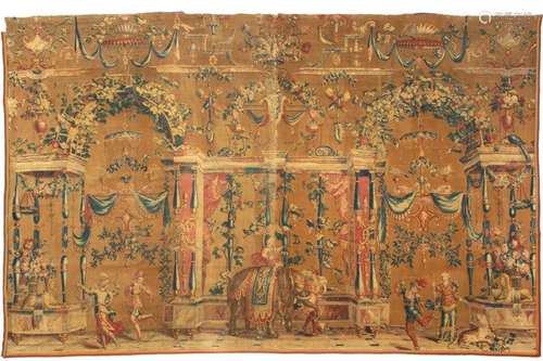 A Louis XIV Beauvais grotesque tapestry,  The Elephant , fro...