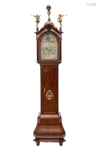 A Dutch mahogany longcase clock