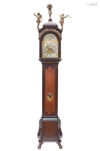 A Dutch mahogany longcase clock