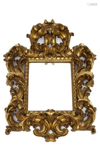 A large Italian carved giltwood mirror