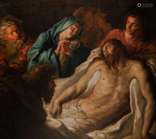 Attributed to Jan Van den Hoecke (1611-1651), the entombment...