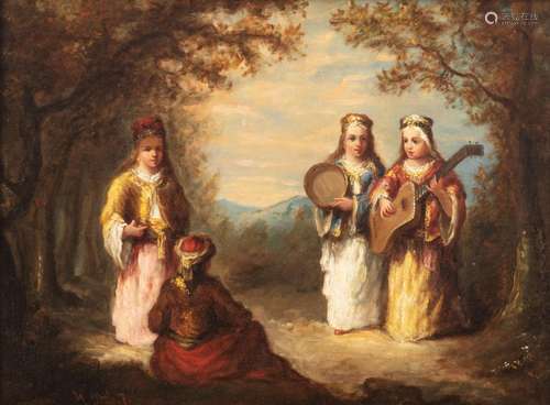 Narcisse Virgile Diaz de la Pena (1807-1876), gipsies perfor...