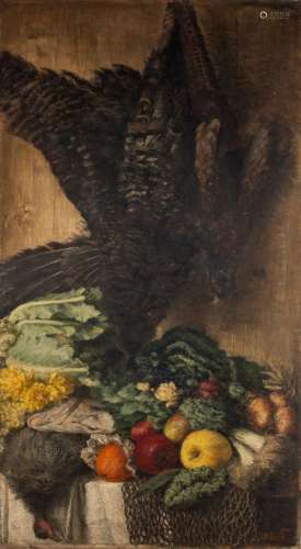 Hesse, still life with poultry and vegetables, 1897, oil on ...