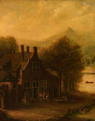 After Cornelis Deckers (c.1625-1678), the stop at the inn, o...