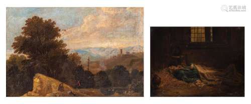 Two 19thC genre paintings, 30 x 40 - 39,5 x 59,5 cm