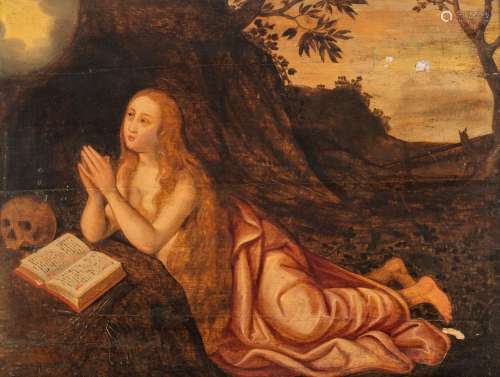 The penitent Mary Magdalene, the Low Countries, 17thC, oil o...