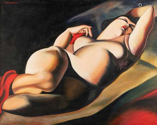 Jean-Louis Ladislas (1942-2014), female reclining nude after...