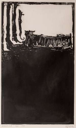 James De Coninck (1962), 'De Varende Ark, 1988, linocut, N∞ ...