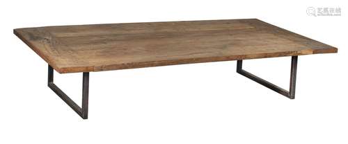 A rustic decorative coffee table, H 36 - W 178,5 - D 100 cm