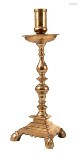 A Baroque brass candleholder, the Southern Netherlands, 17th...