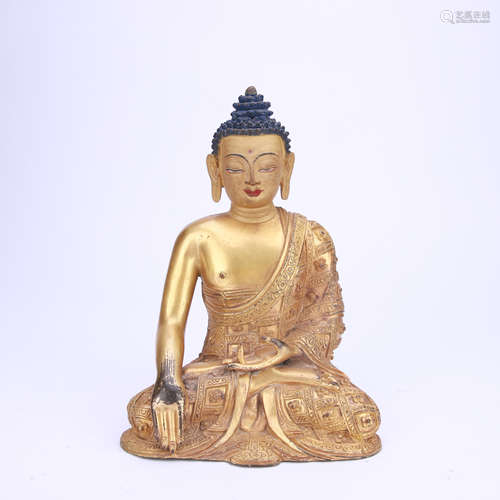 Gilt Bronze Bhaisajyaguru Figure