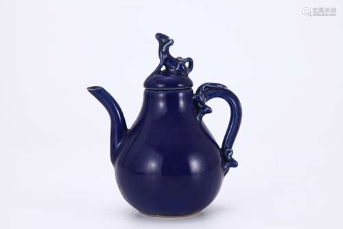 Sacrificial Blue Glaze Ewer