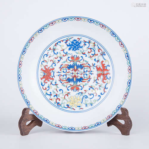 Doucai Eight Treasures Plate