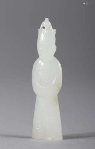 White Khotan Jade Figure