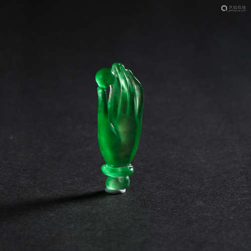 CHINESE QING DYNASTY JADE BUDDHA HAND