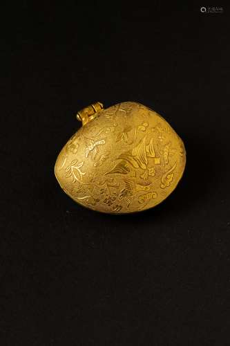 CHINESE TANG DYNASTY PURE GOLD BOX