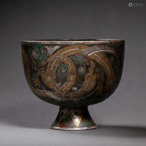 CHINESE HAN DYNASTY STERLING SILVER CUP