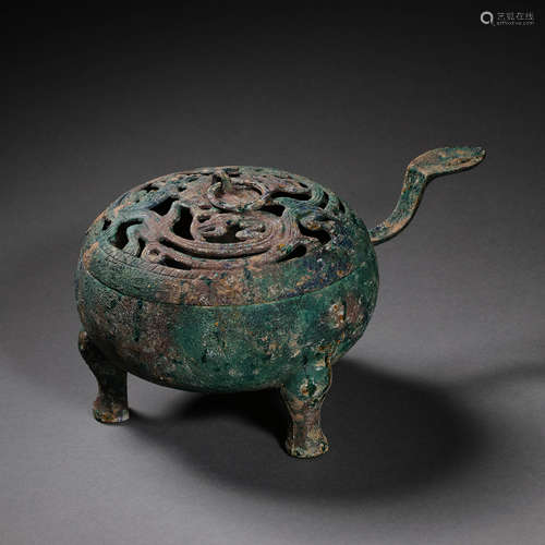 CHINESE HAN DYNASTY BRONZE AROMATHERAPY