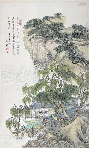 李东明 山水 纸本 立轴