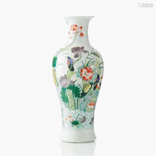 A Large Chinese Famille Verte Vase