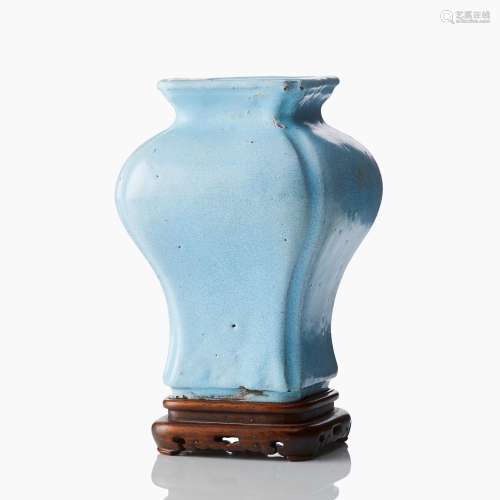 A Chinese Clair de Lune Vase