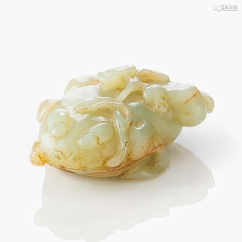 A Carved Jade Green Toad